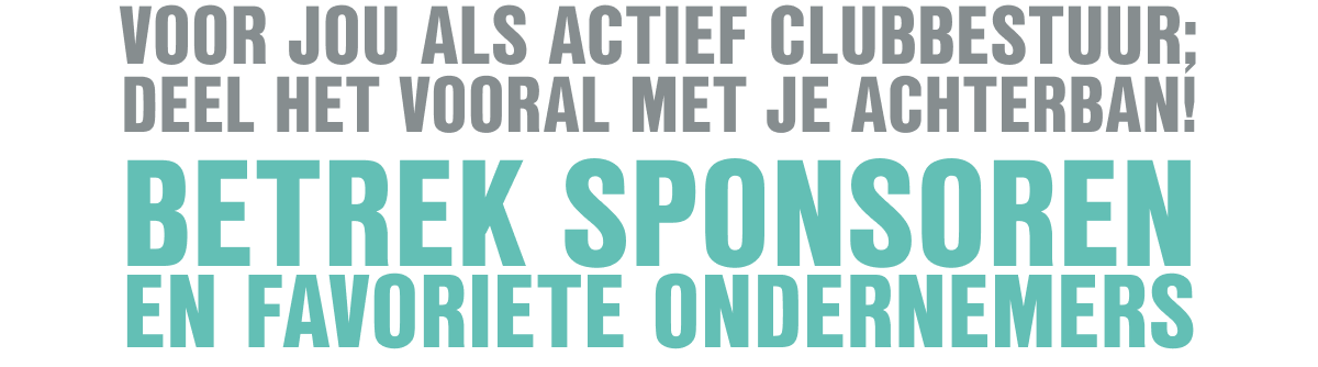 Betrek sponsoren en favoriete ondernemers